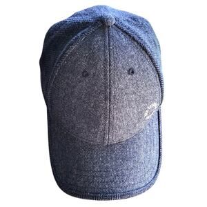 Ben Sherman Gray Herringbone Wool Blend Baseball Cap One Size Adjustable